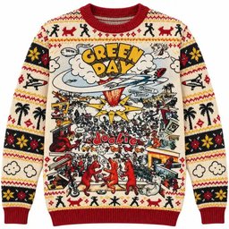 Green Day Merch Dookie Album Christmas Cream Ugly Sweater Punk Rock Fans Gift