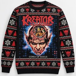 Kreator Merch Coma Of Souls Demon Christmas Ugly Sweater Thrash Metal Fans Gift