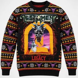 Testament Merch The Legacy Skull Artwork Christmas Ugly Sweater Thrash Metal Fans Gift