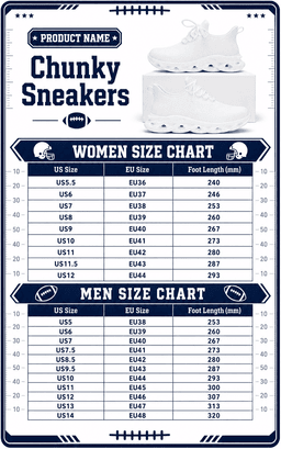 Alabama Crimson Tide | Premium NCAA Dynamic Wave Design Chunky Sneakers TD size chart