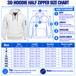 Mississippi State Bulldogs | Premium NCAA Team Spirit Hoodie Half Zipper TD size chart
