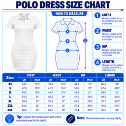 New York Giants | Premium NFL Forever Loyal Polo Dress TD size chart