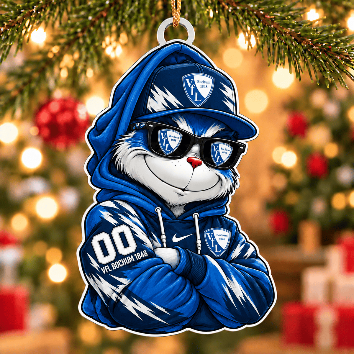 VfL Bochum Funny Green Guy Christmas Ornament, Acrylic Xmas Tree Hanging Decor
