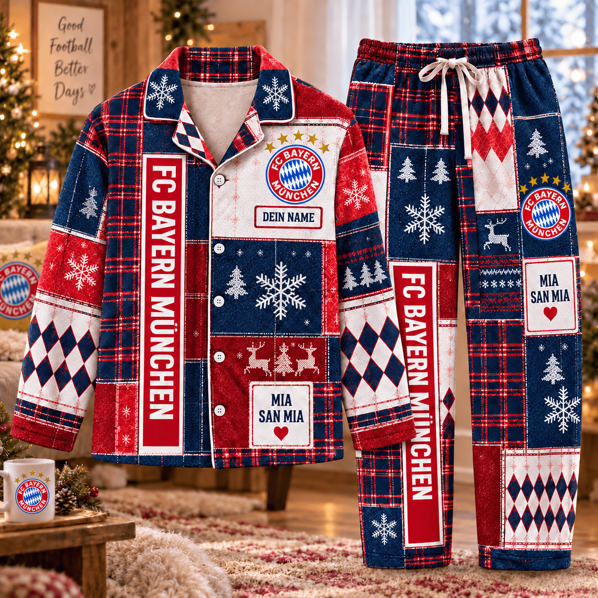 Bayern Munich Long Pajamas Full Set For Fan