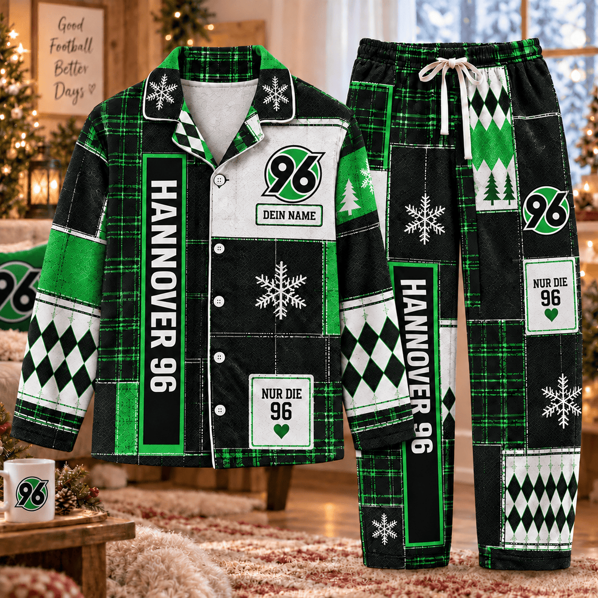 Hannover 96 Long Pajamas Full Set For Fan
