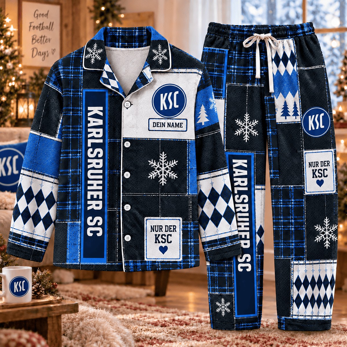 Karlsruher SC Long Pajamas Full Set For Fan