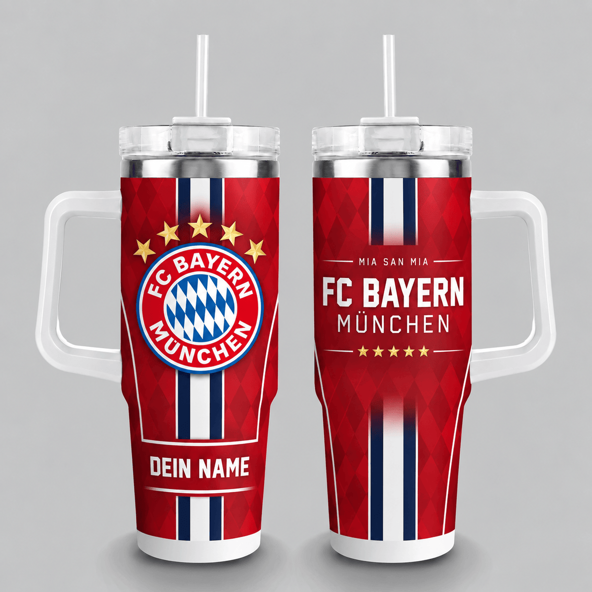 Bayern Munich 40oz Stainless Steel Tumbler with Straw