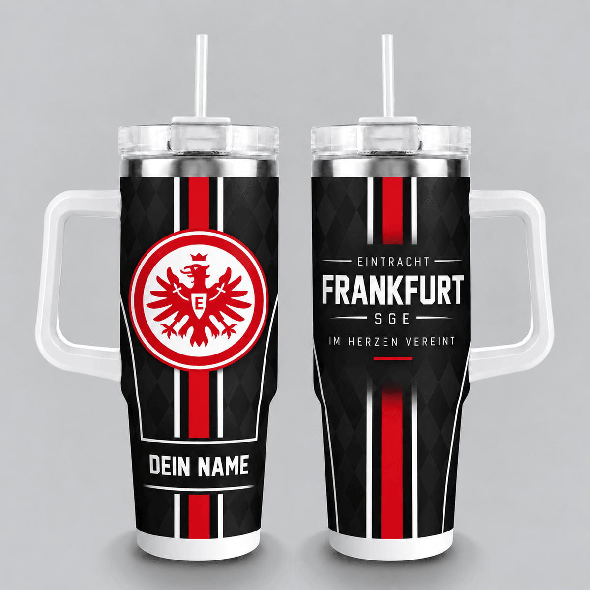 Eintracht Frankfurt 40oz Stainless Steel Tumbler with Straw