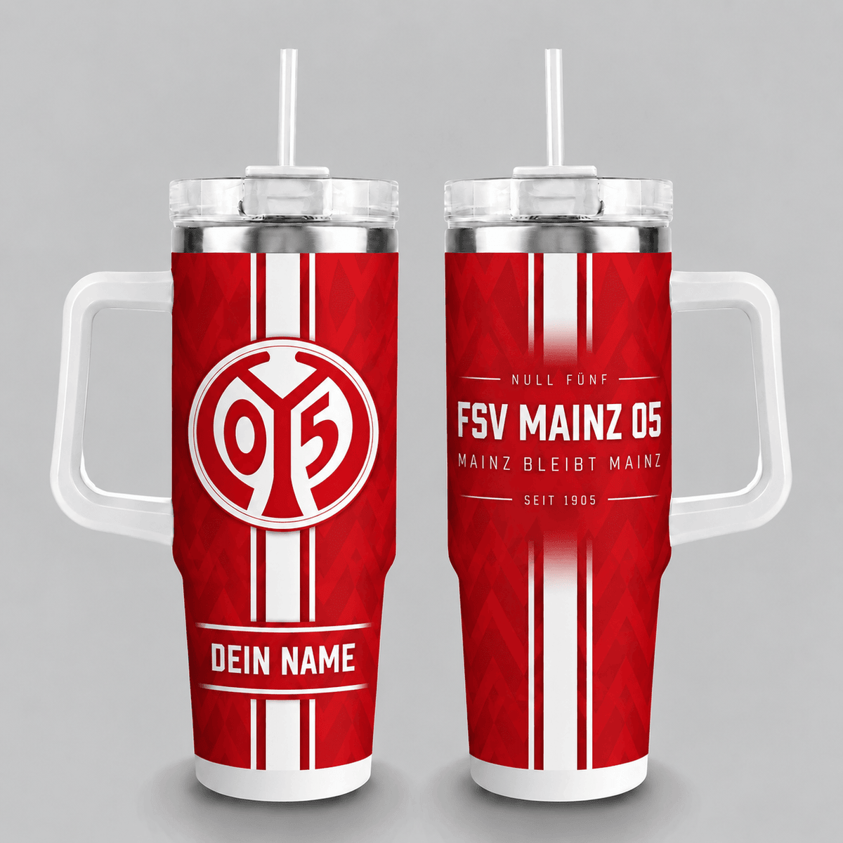 Mainz 05 40oz Stainless Steel Tumbler with Straw