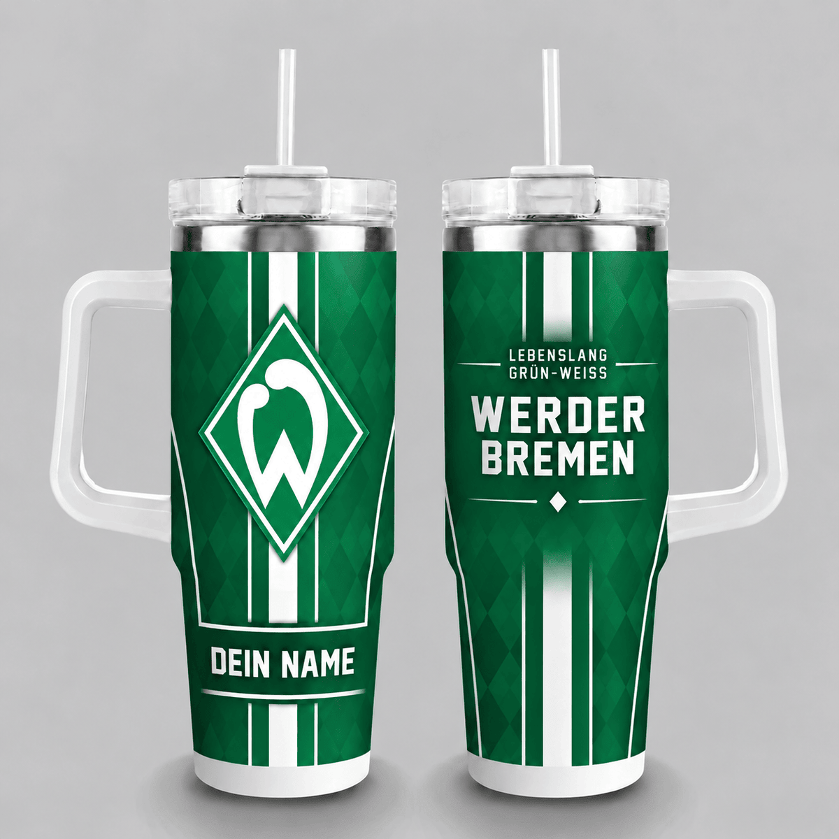 Werder Bremen 40oz Stainless Steel Tumbler with Straw