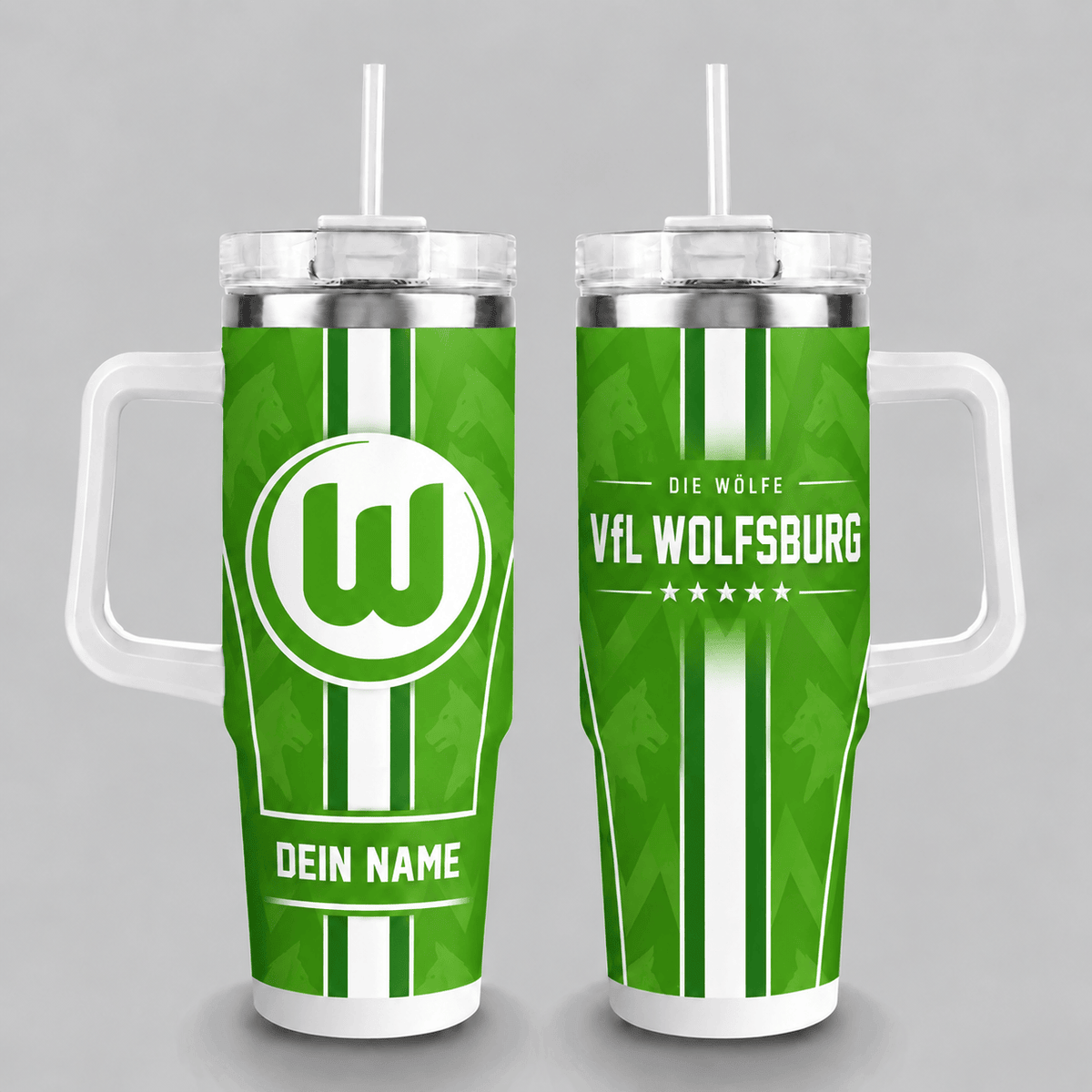 VfL Wolfsburg 40oz Stainless Steel Tumbler with Straw