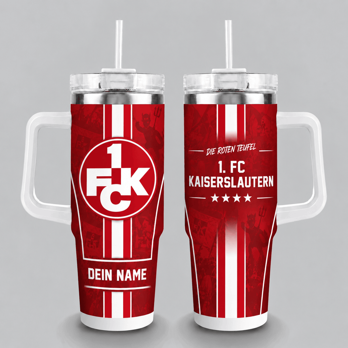 FC Kaiserslautern 40oz Stainless Steel Tumbler with Straw