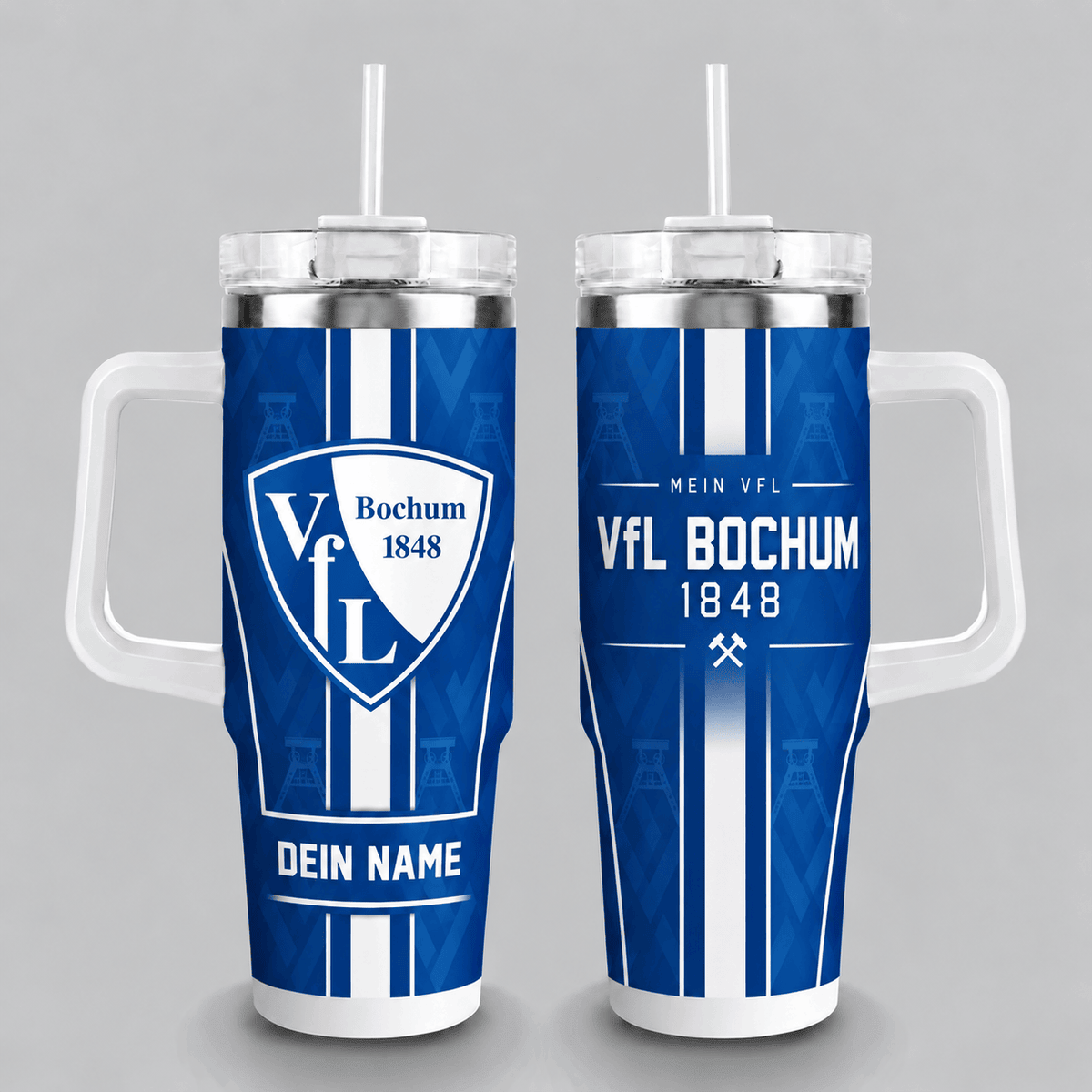 VfL Bochum 40oz Stainless Steel Tumbler with Straw