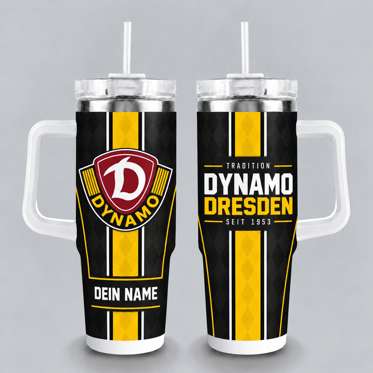 Dynamo Dresden 40oz Stainless Steel Tumbler with Straw