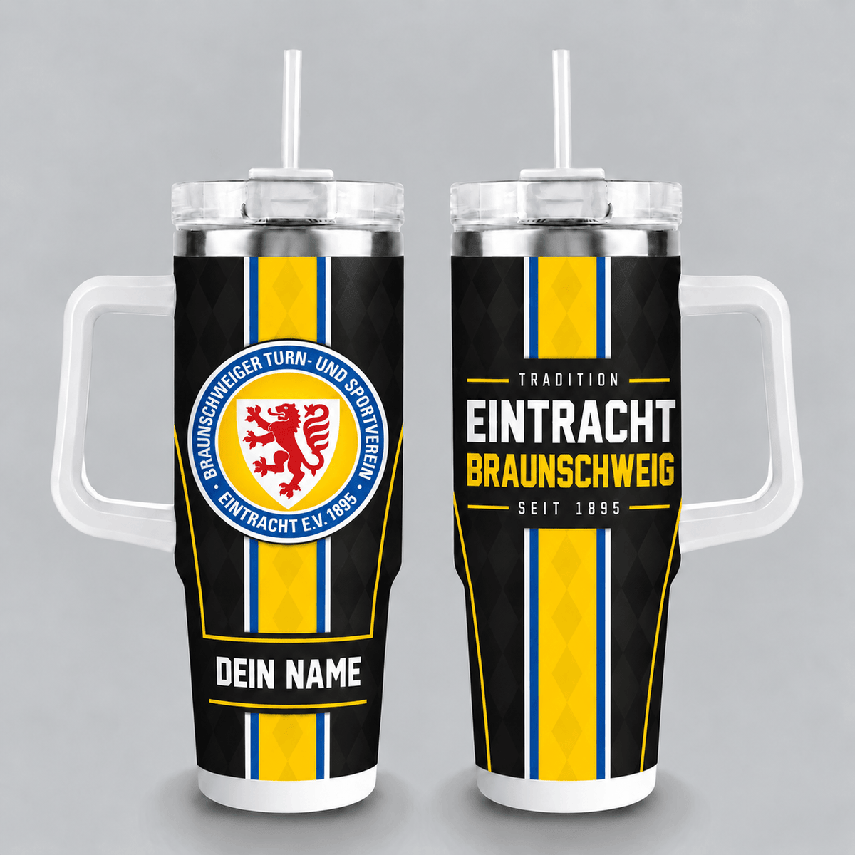 Eintracht Braunschweig 40oz Stainless Steel Tumbler with Straw