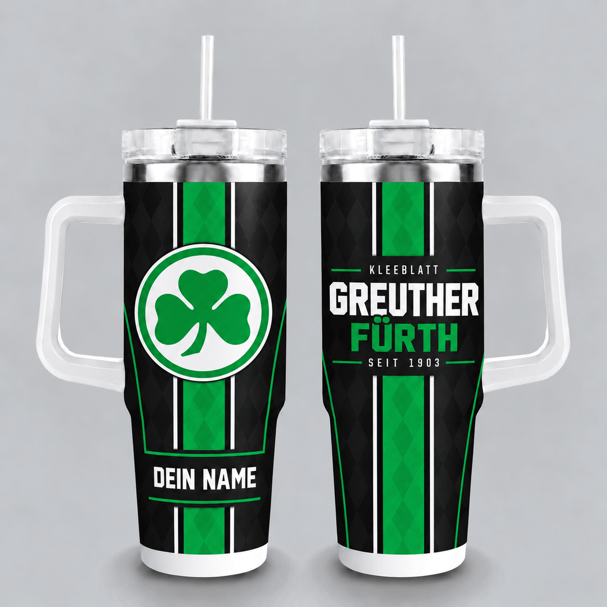 SpVgg Greuther Fürth 40oz Stainless Steel Tumbler with Straw