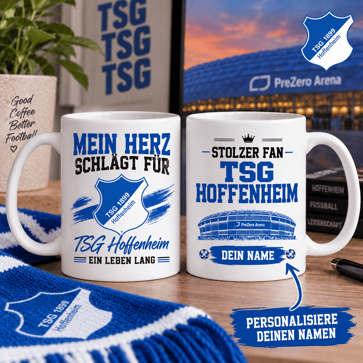 TSG Hoffenheim Custom Name Fan Coffee Mug
