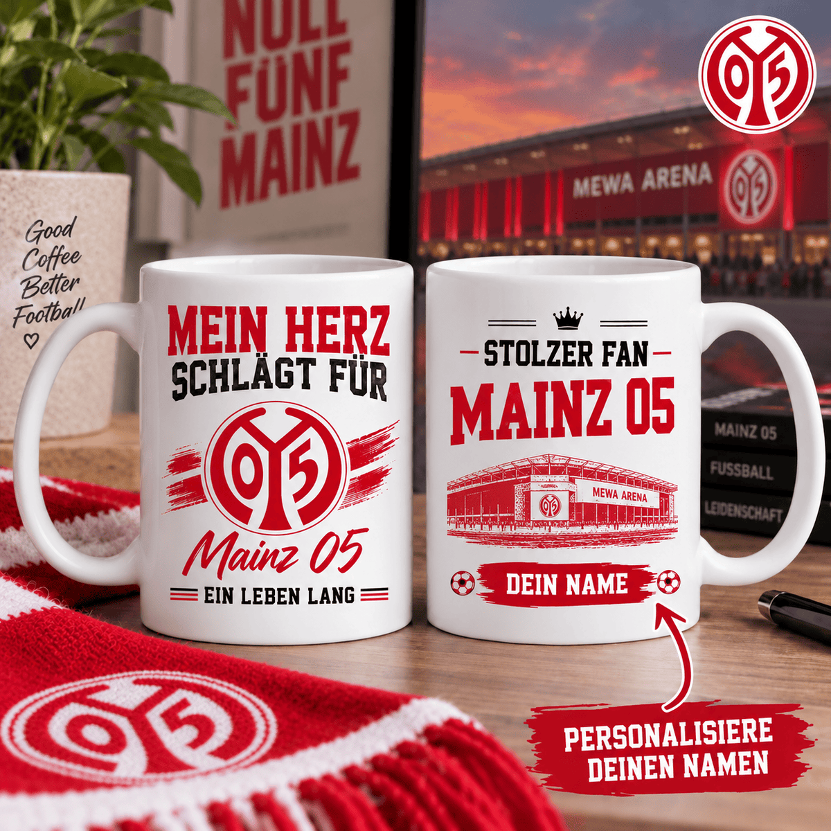 Mainz 05 Custom Name Fan Coffee Mug