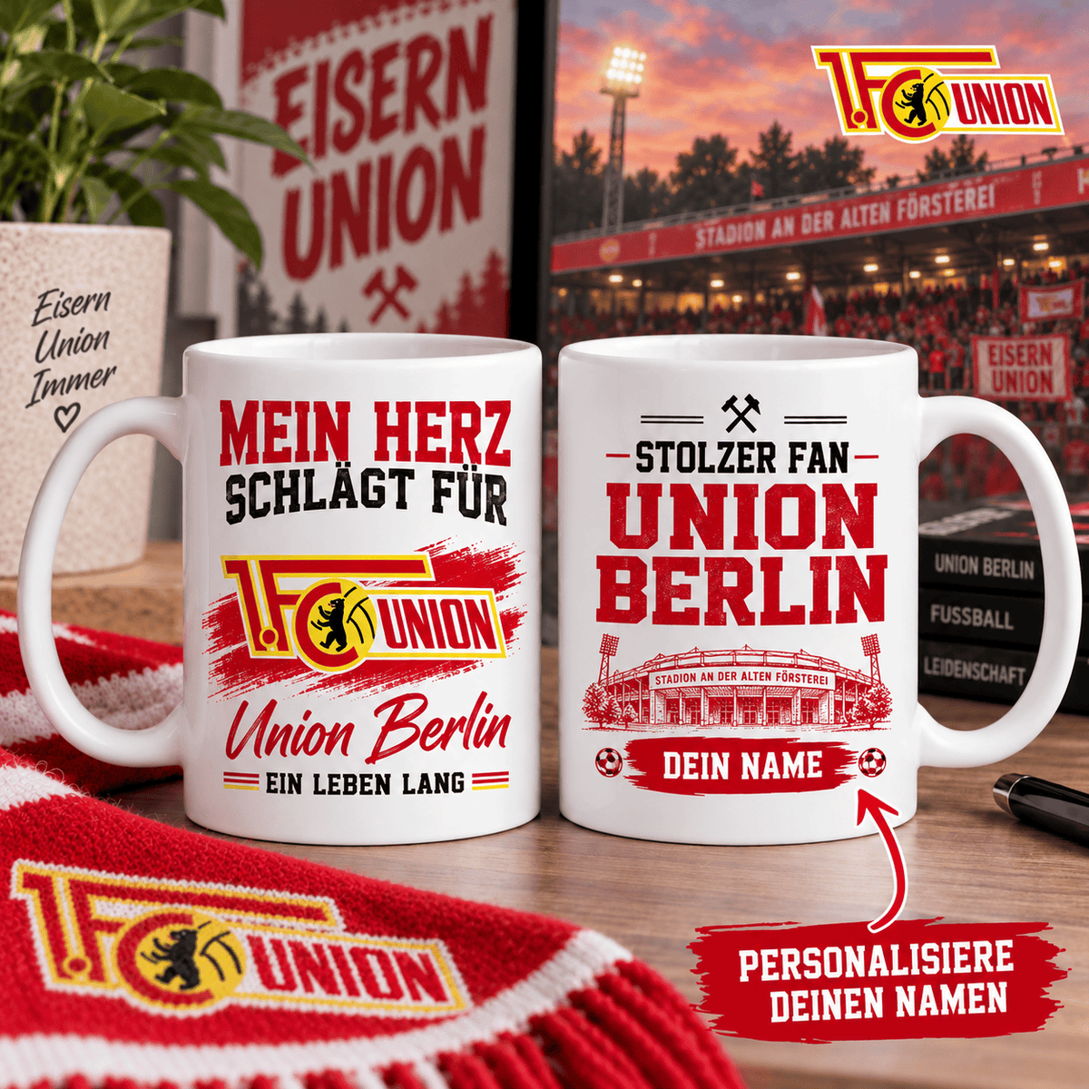 Union Berlin Custom Name Fan Coffee Mug