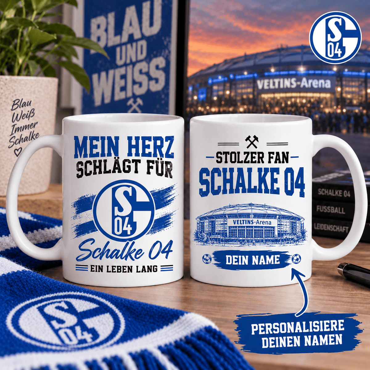 Schalke 04 Custom Name Fan Coffee Mug
