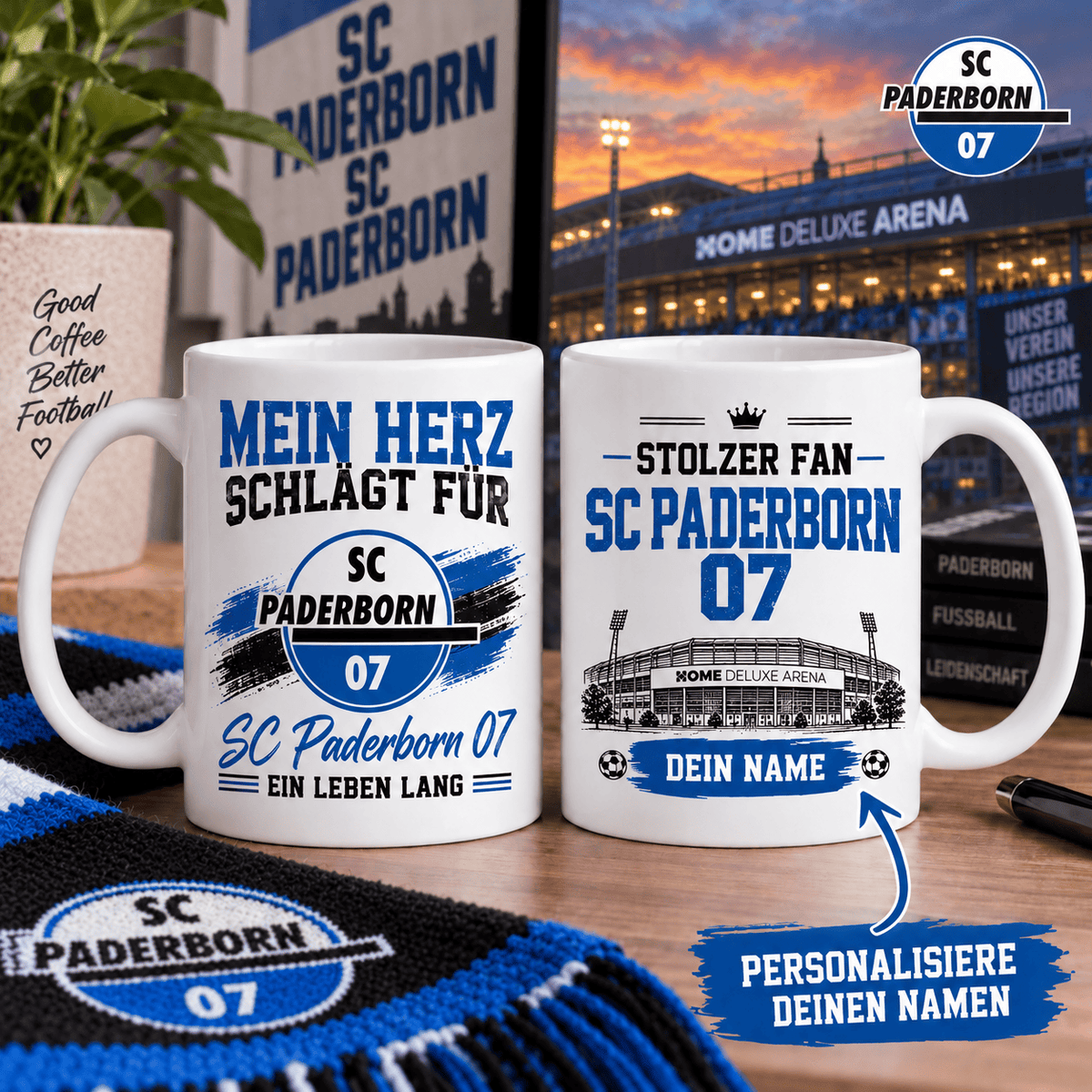 SC Paderborn 07 Custom Name Fan Coffee Mug
