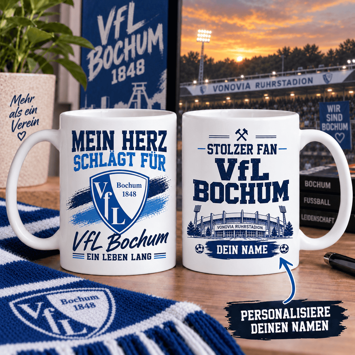 VfL Bochum Custom Name Fan Coffee Mug