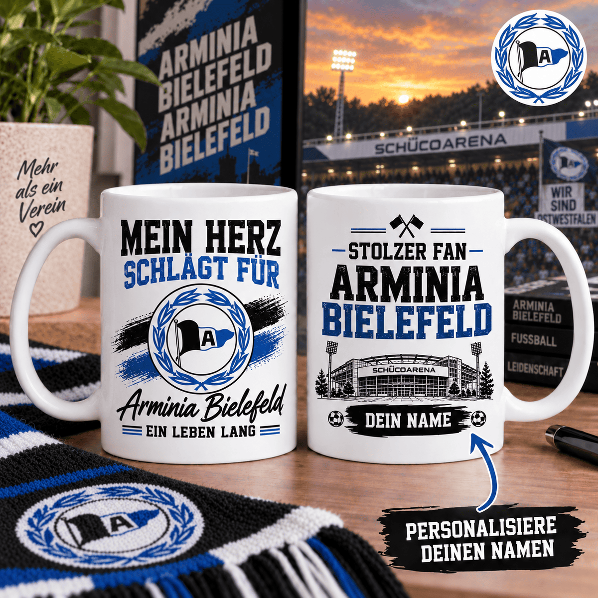 Arminia Bielefeld Custom Name Fan Coffee Mug