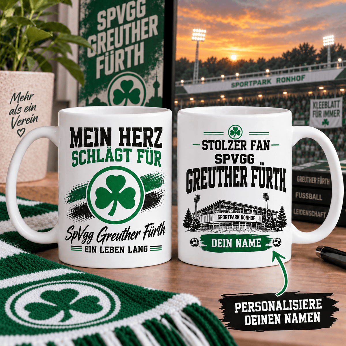 SpVgg Greuther Fürth Custom Name Fan Coffee Mug
