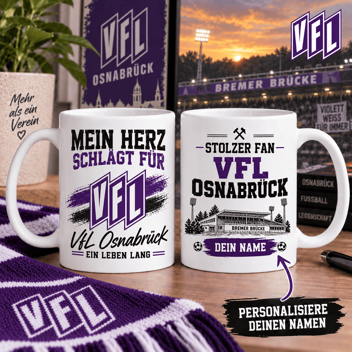 VfL Osnabrück Custom Name Fan Coffee Mug