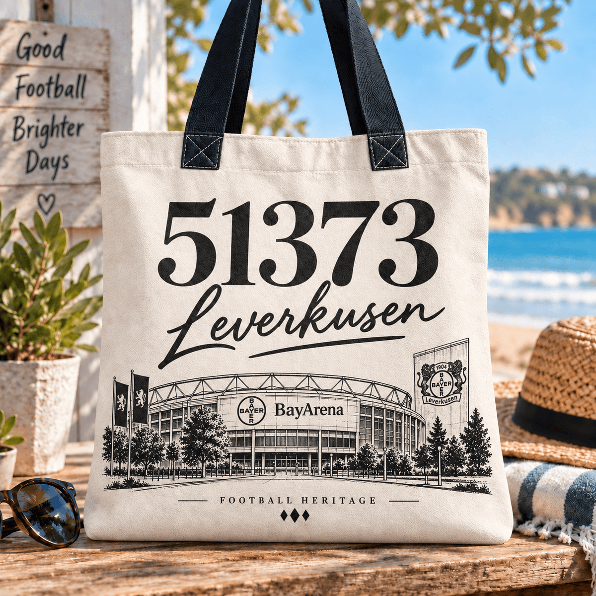 Bayer Leverkusen Football Heritage Canvas Tote Bag
