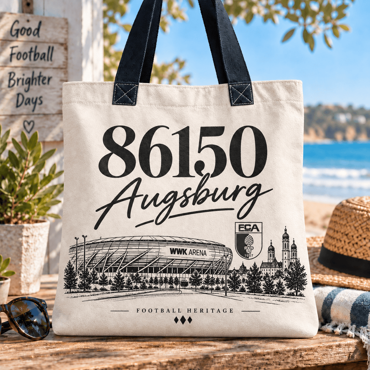 FC Augsburg Football Heritage Canvas Tote Bag