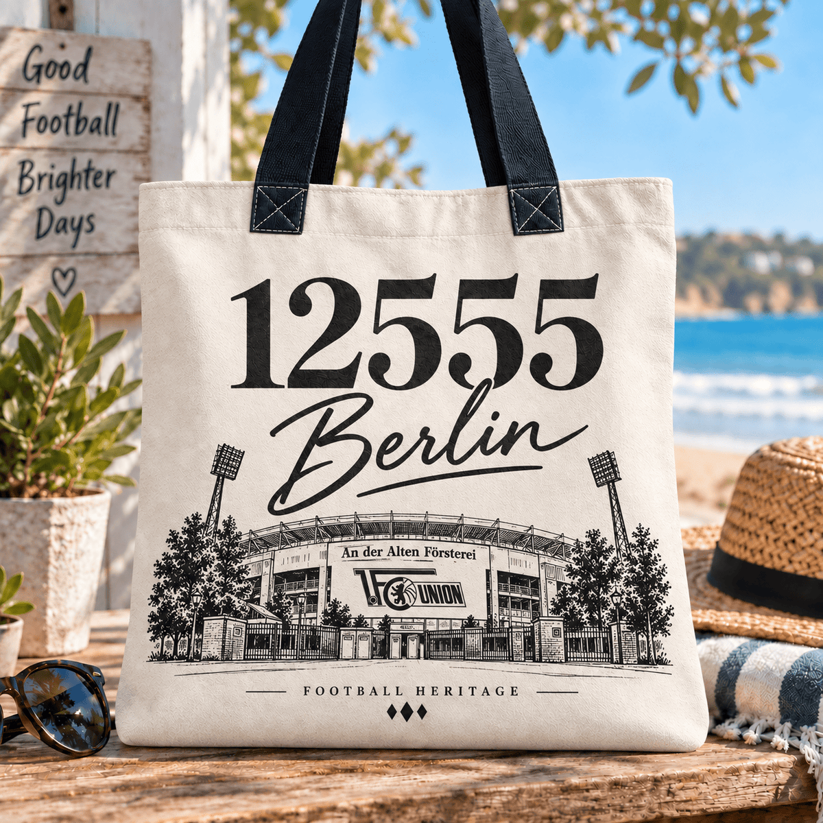 Union Berlin Football Heritage Canvas Tote Bag
