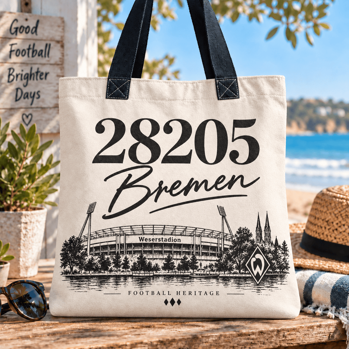 Werder Bremen Football Heritage Canvas Tote Bag