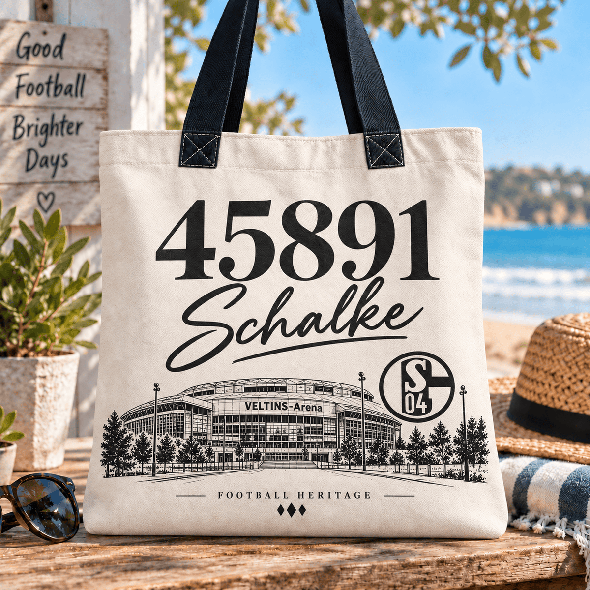 Schalke 04 Football Heritage Canvas Tote Bag