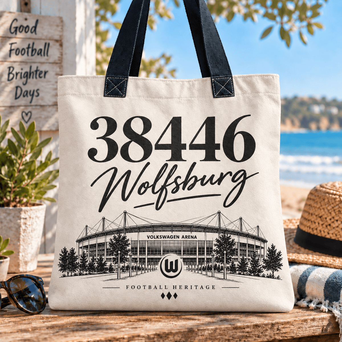 VfL Wolfsburg Football Heritage Canvas Tote Bag
