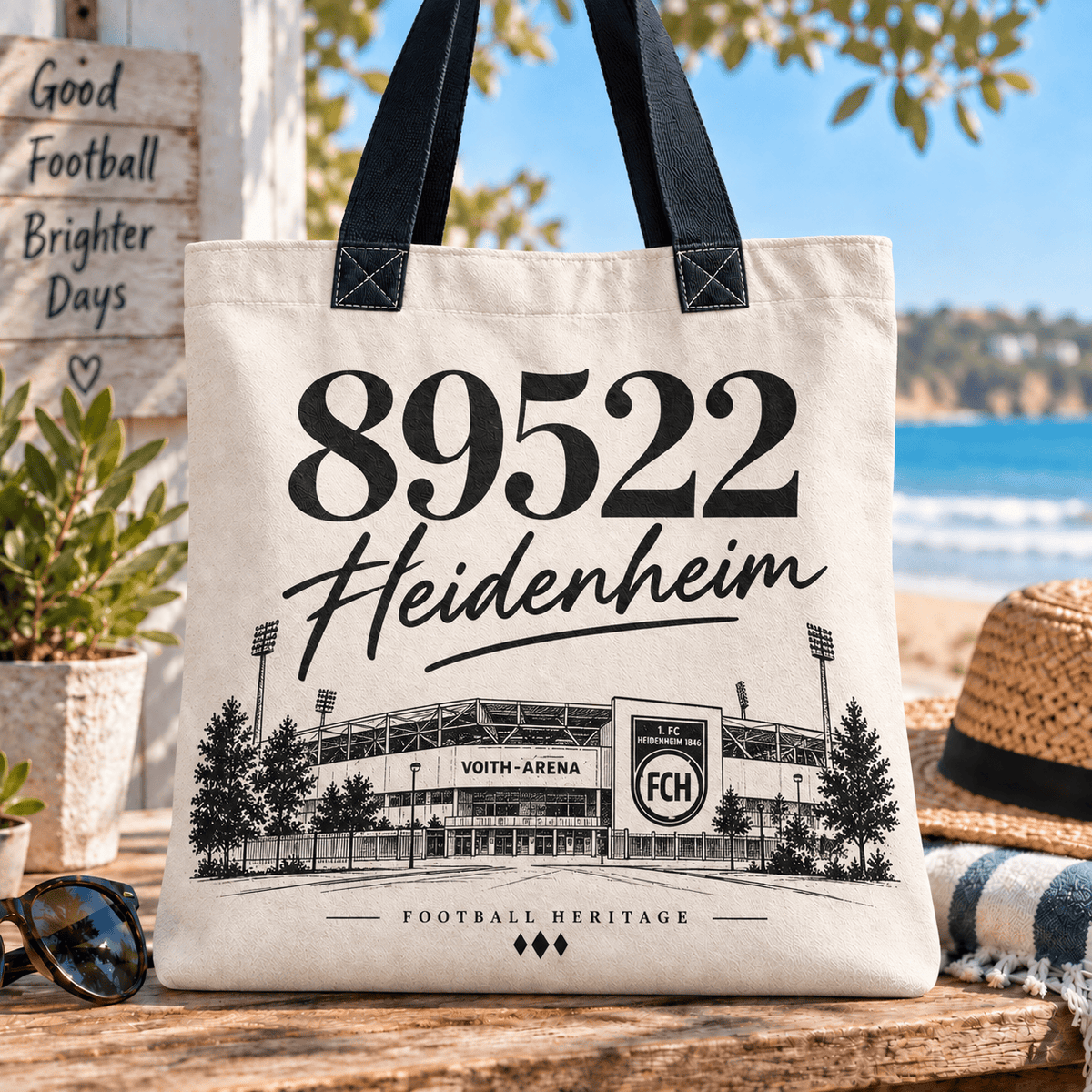 FC Heidenheim Football Heritage Canvas Tote Bag