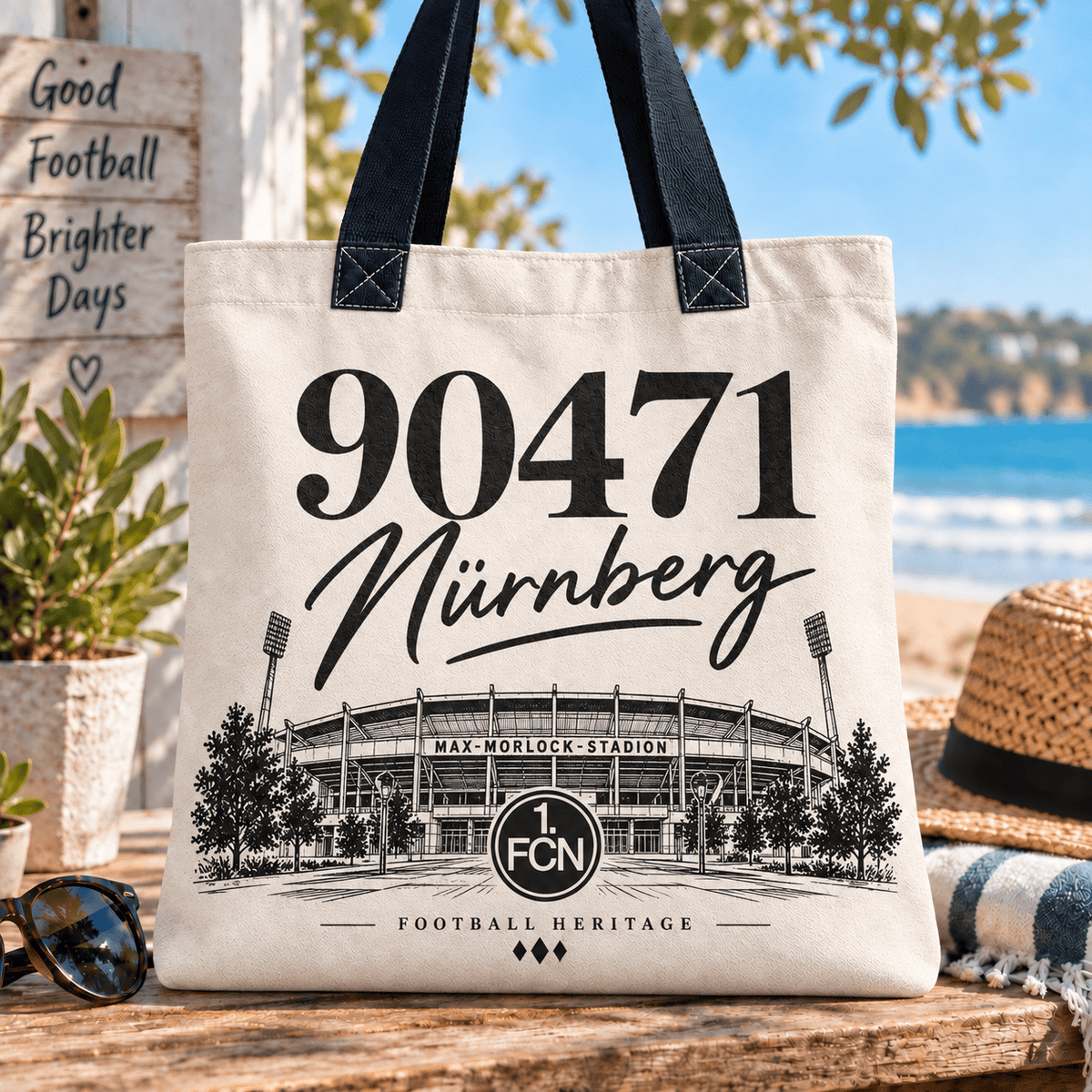 FC Nürnberg Football Heritage Canvas Tote Bag