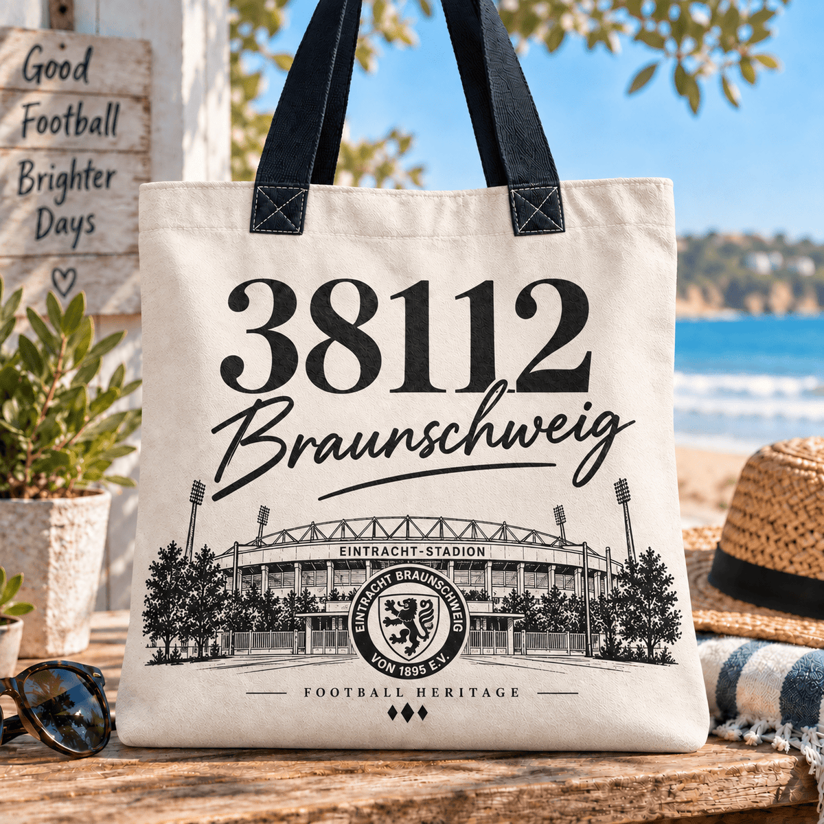 Eintracht Braunschweig Football Heritage Canvas Tote Bag