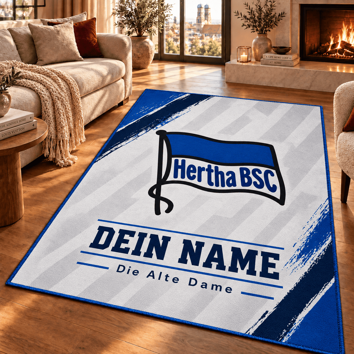 Hertha BSC Personalized Fan Area Rug – Limited Edition