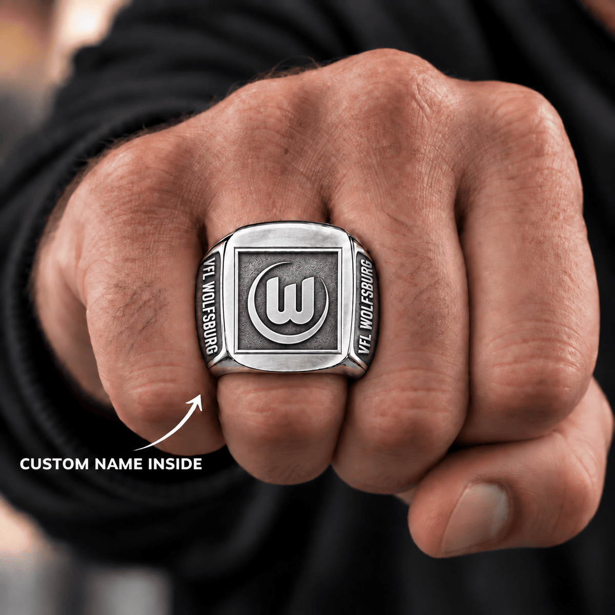 VfL Wolfsburg Men Ring Custom Name For Fan