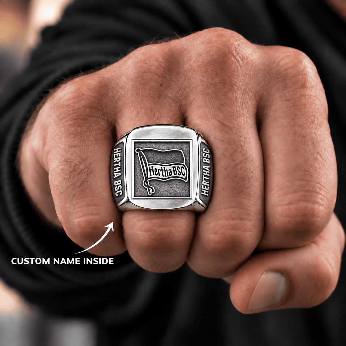 Hertha BSC Men Ring Custom Name For Fan