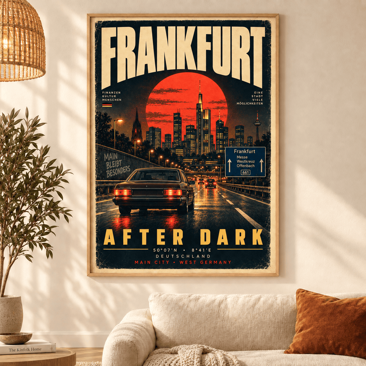 Eintracht Frankfurt Vintage Travel Poster – Retro City Wall Art