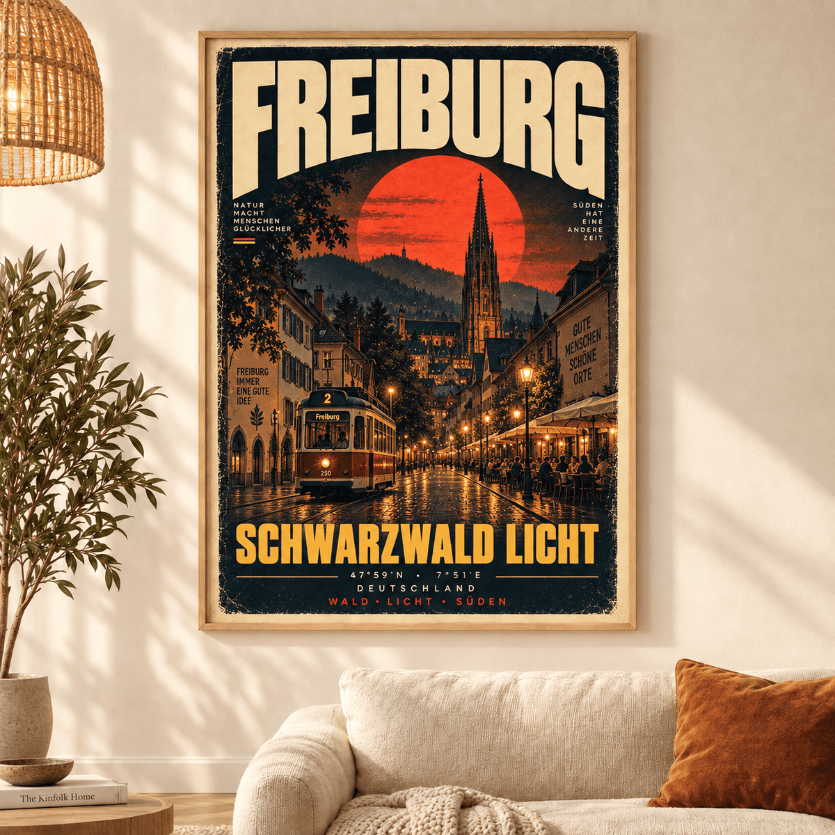 SC Freiburg Vintage Travel Poster – Retro City Wall Art