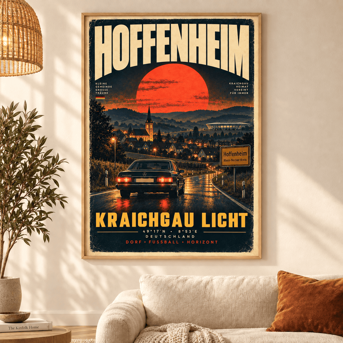 TSG Hoffenheim Vintage Travel Poster – Retro City Wall Art