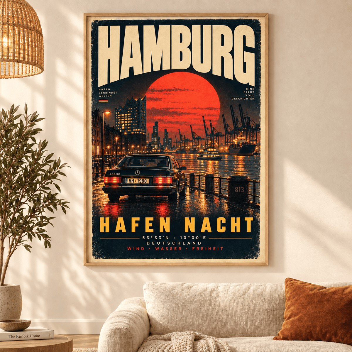 Hamburger SV Vintage Travel Poster – Retro City Wall Art