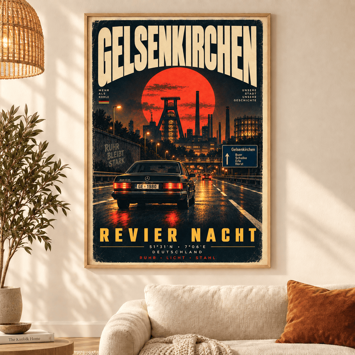 Schalke 04 Vintage Travel Poster – Retro City Wall Art
