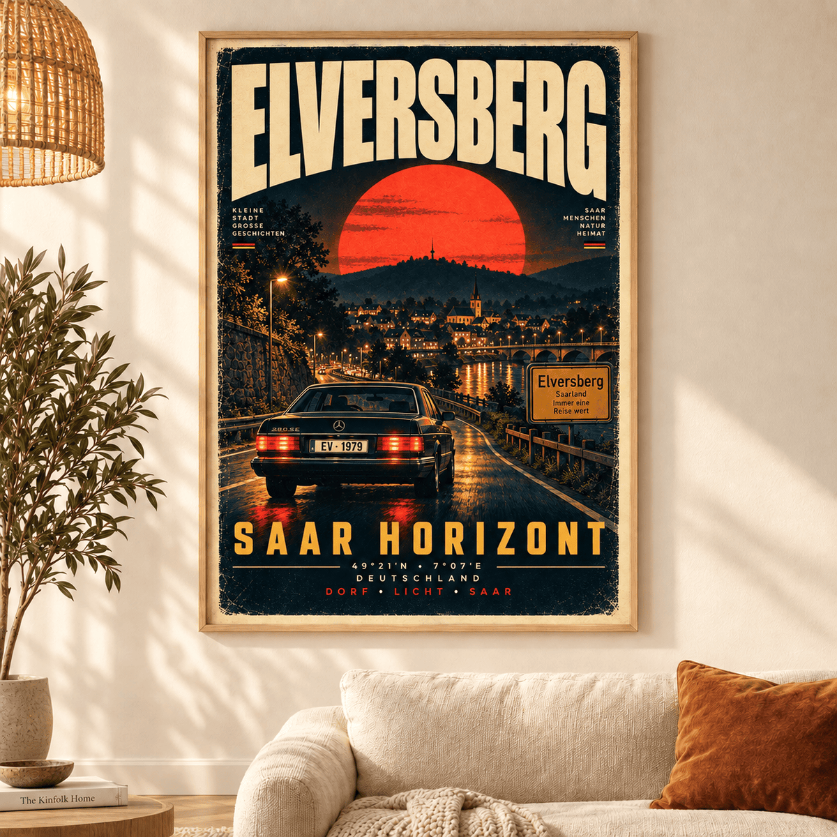 SV Elversberg Vintage Travel Poster – Retro City Wall Art
