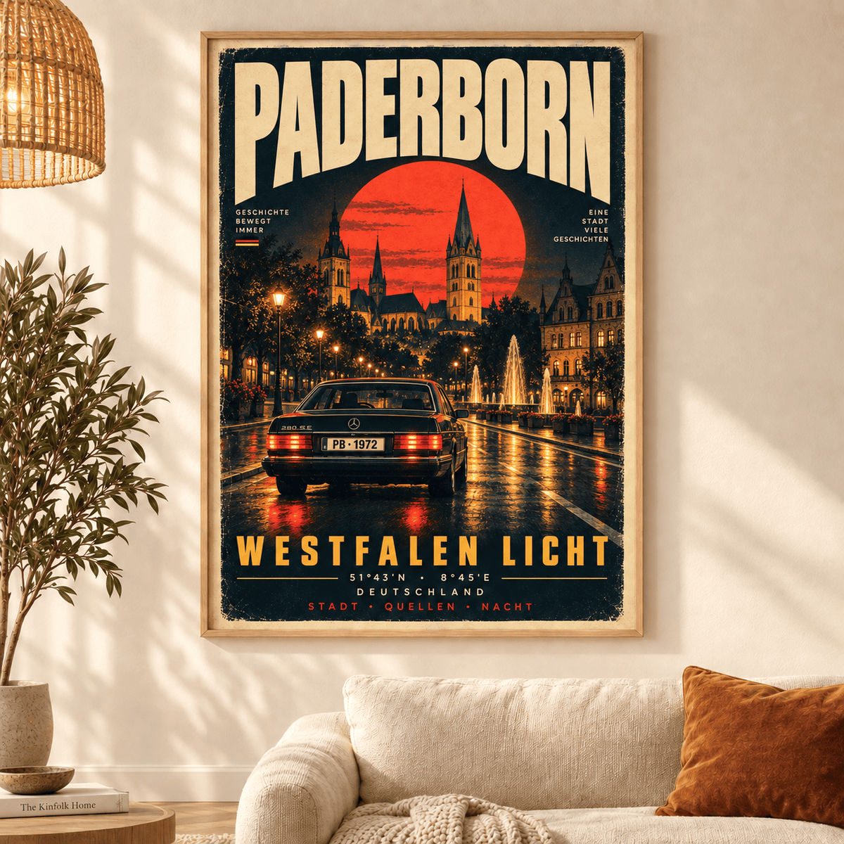 SC Paderborn 07 Vintage Travel Poster – Retro City Wall Art