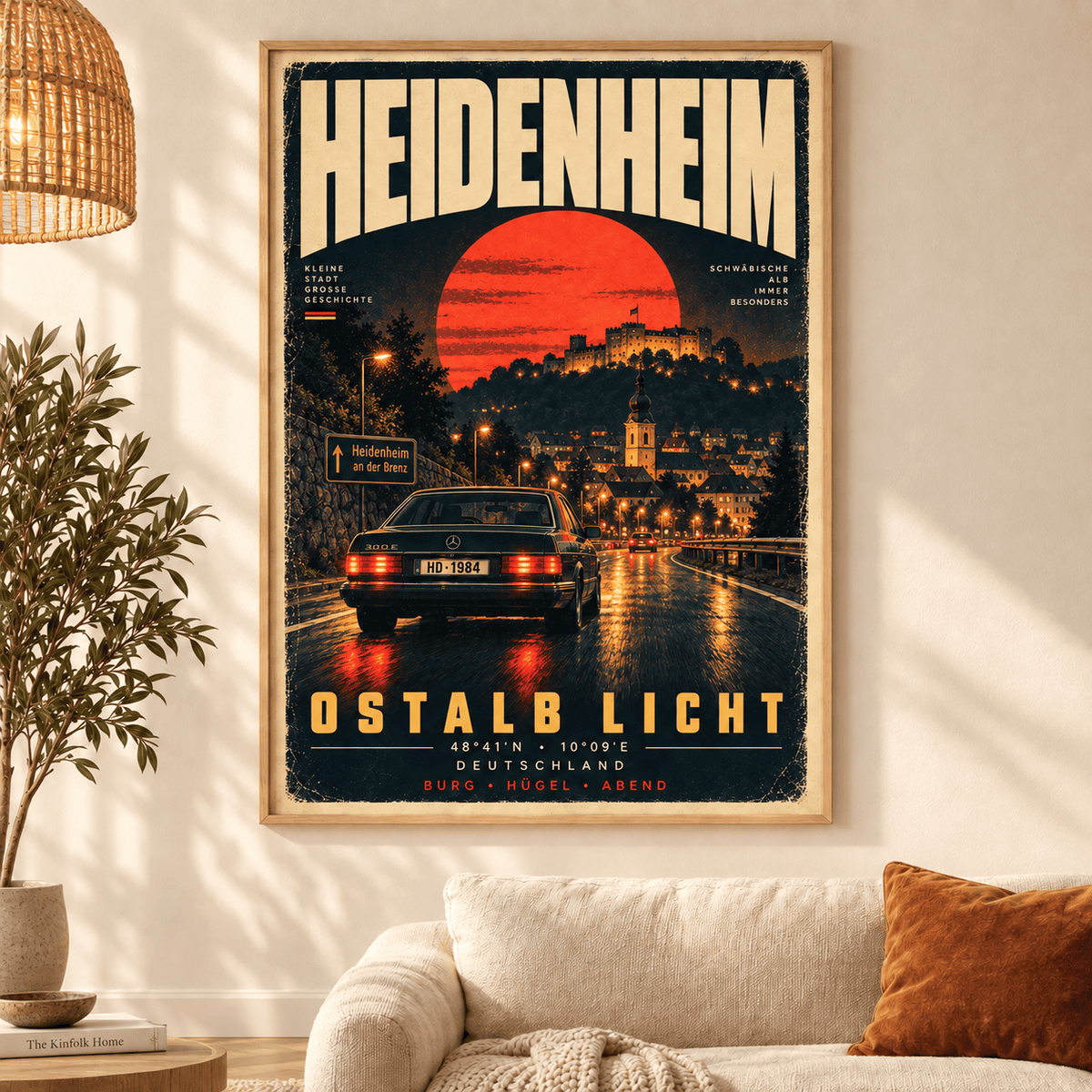 FC Heidenheim Vintage Travel Poster – Retro City Wall Art