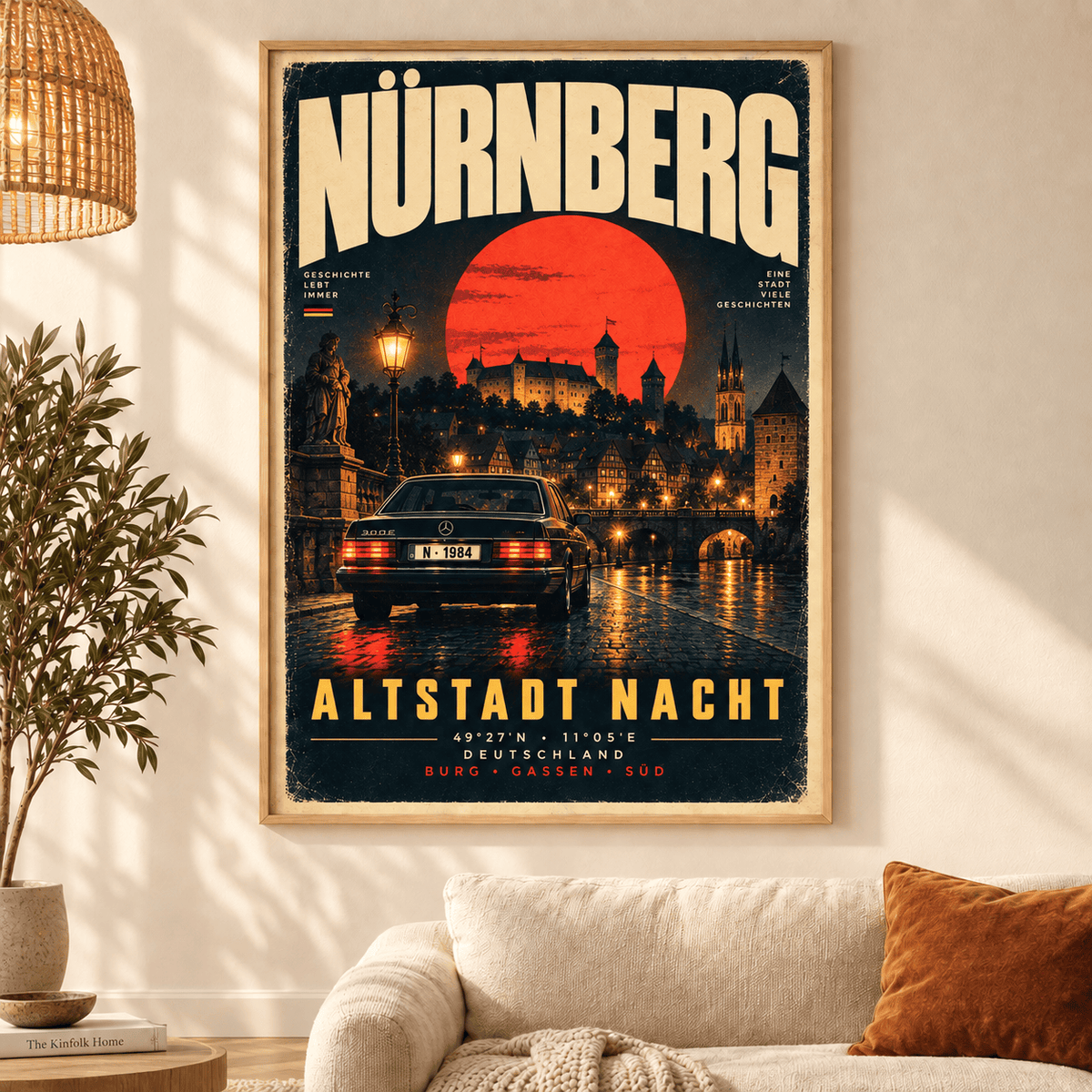 Nürnberg Vintage Travel Poster – Retro City Wall Art